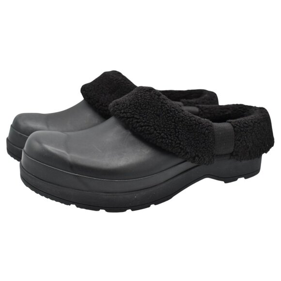Hunter Original Mens Size 10 Play Sherpa Insulated‎ Black Slip On Clogs Shoes main image 4